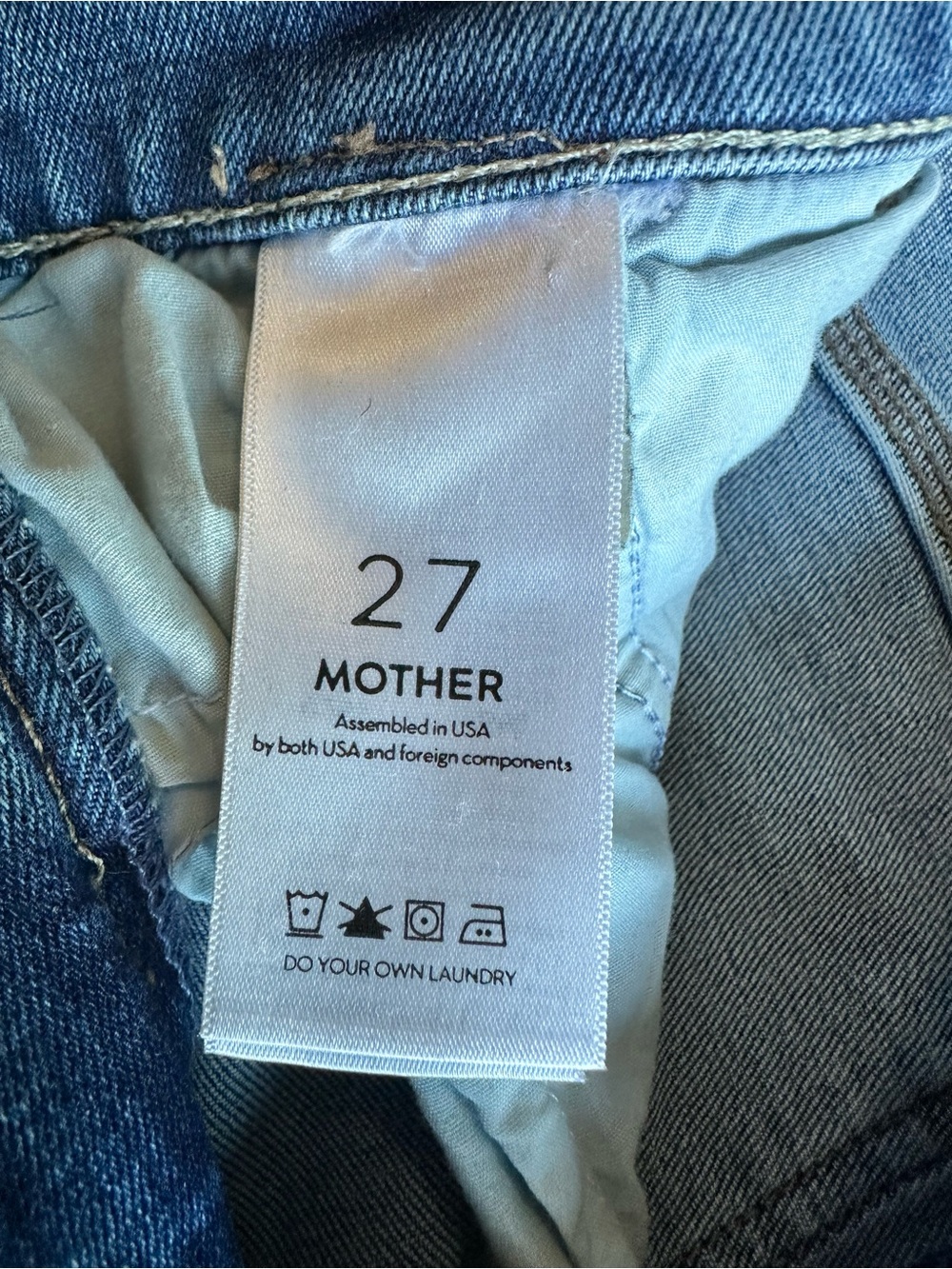MOTHER High Waisted Utility Straight Leg Jeans So Long Wash Size 27 - Picture 10 of 10